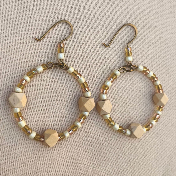 Creamcircle Hoop Earrings