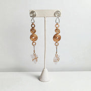 Frost and Flame Dangle Earrings