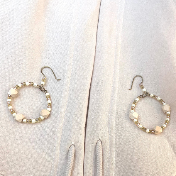 Creamcircle Hoop Earrings