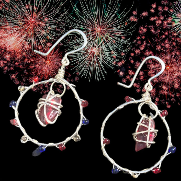 The Patriot Hoop Earrings