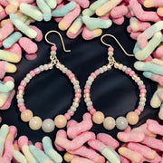 Cotton Candy Hoop Earrings