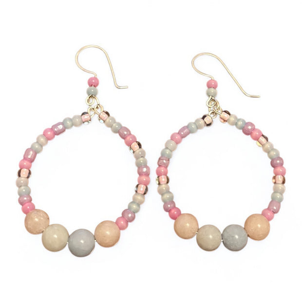 Cotton Candy Hoop Earrings