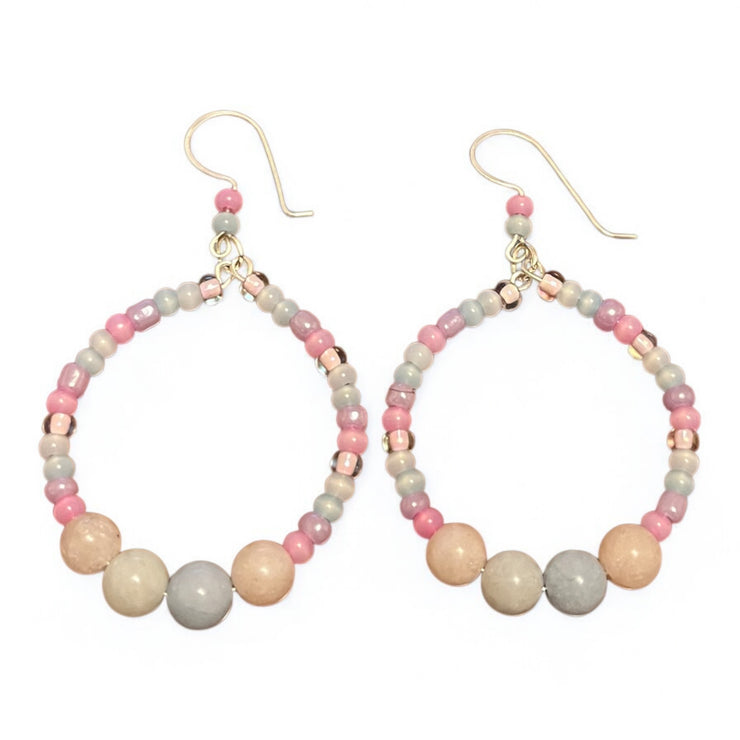 Cotton Candy Hoop Earrings