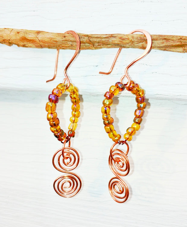 Tequila Sunrise Dangle Earrings