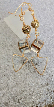 Icy Arrow Box Dangle Earrings